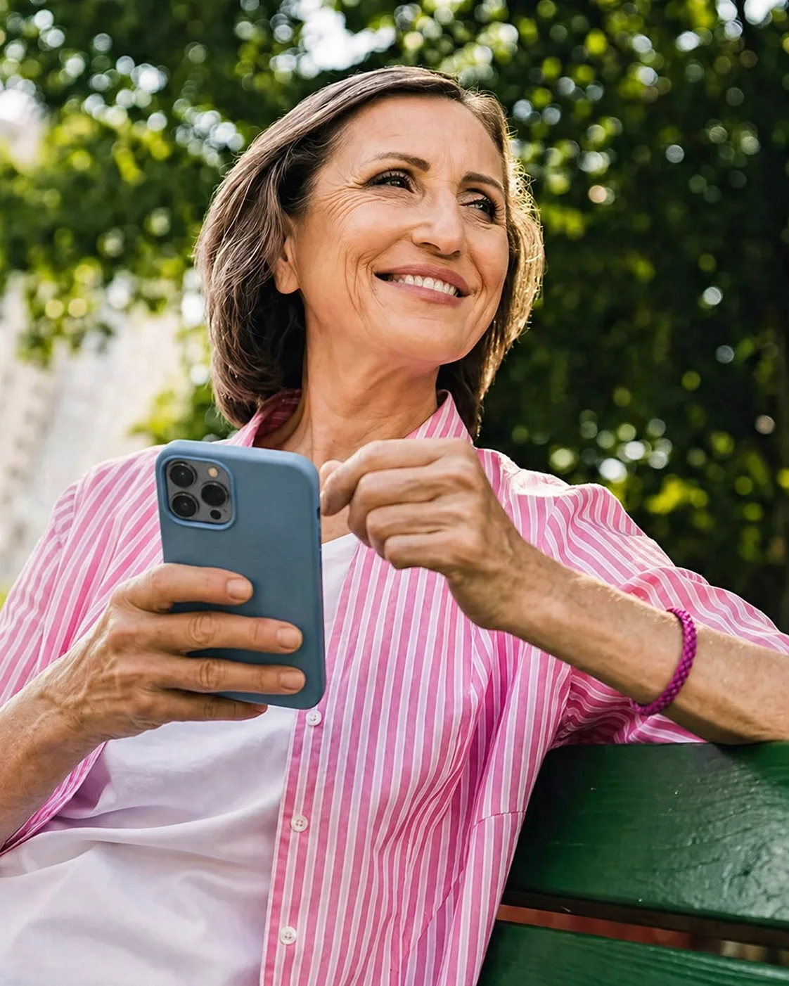 Older woman using MindDrive to reflect on meaning and life direction